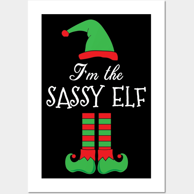 Im The Sassy Elf Christmas Wall Art by intelus